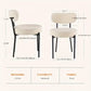 63" Modern Farmhouse Black Dining Table with 6 white chairs