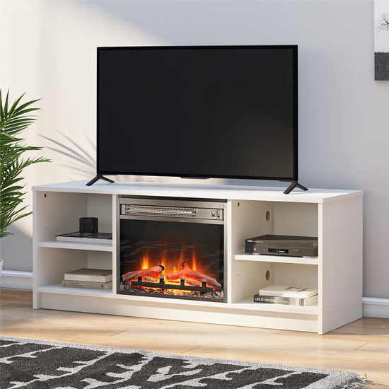 NEW Fireplace TV Stand, for TVs up to 55", White
