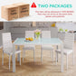 Dining Table Set Glass Dining Room Table Set for Small Spaces Kitchen Table and Chairs for 4