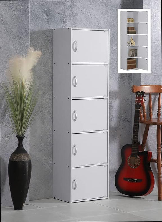 NEW! 5-Tier Bookcases Shelf Organizer, White