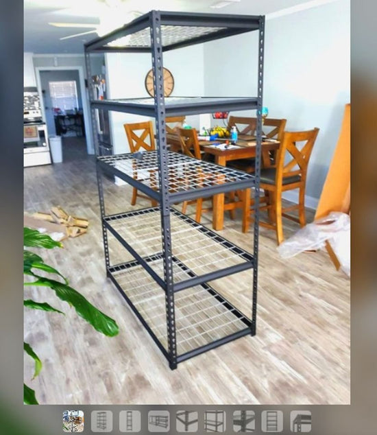 72" 5- Tier Shelf Freestanding Heavy Duty Steel Shelves 4000 lbs Storage Rack