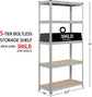 5-Tier Utility Shelves, Metal Storage Shelves Garage Adjustable Unit 35.5 x 16 x 71 Inch