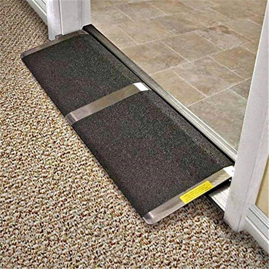 8" x 32" Portable Solid Wheelchair Threshold Ramp for Front Door Home Transition