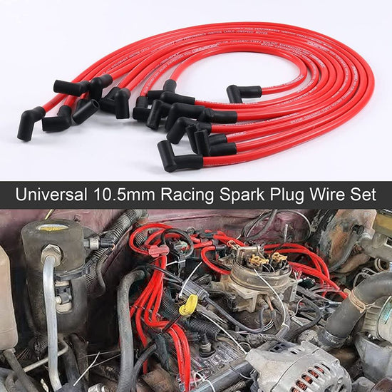HEI Spark Plug 10.5mm Wires Set 90 to Straight For Chevy SBC BBC 350 383 400 454