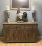 Sideboard Buffet Cabinet with Storage, Coffee Bar Cabinet with 2 Drawers and 4 Barn Doors