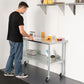 Stainless Steel Work Table Prep Table 24 x 48 with Casters NSF Commercial Kitchen Undershelf