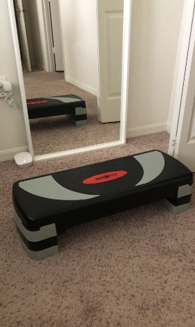 30" Aerobic Step Platform Stepper Adjust 4"-6"-8" Fitness Step Exercise w/Risers