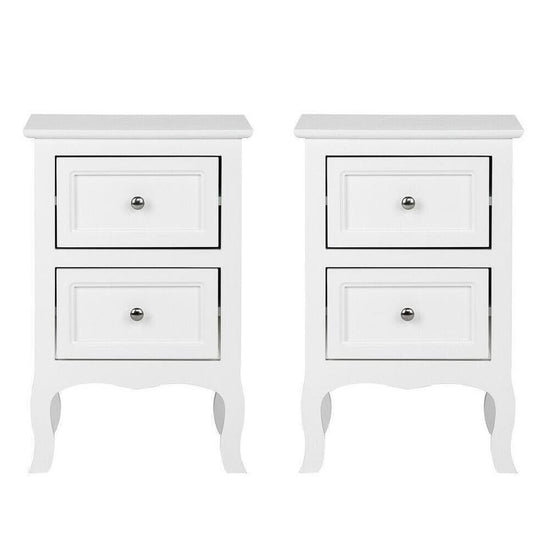 Set of 2 Bedroom Bedside Table Nightstand End Side Organizer