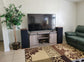 NEW! Farmhouse TV Stand 58" Entertainment Center with Sliding Barn Door