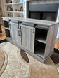 NEW! Farmhouse TV Stand 58" Entertainment Center with Sliding Barn Door