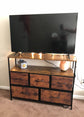 New Dresser TV Stand for Bedroom, Entertainment Center with Open Shelf