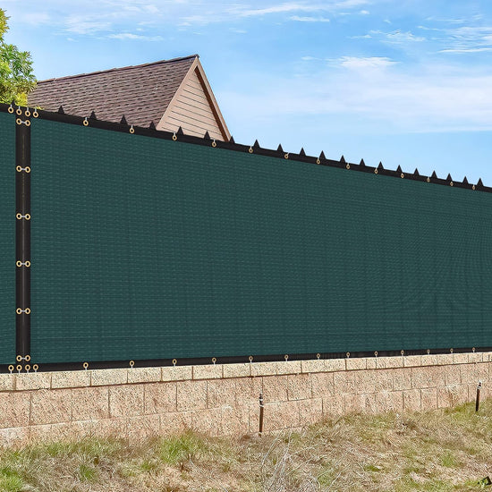 6x50ft Privacy Fence Screen Garden Windscreen HDPE Fabric Mesh Shade Cover Green