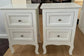 New! Nightstand End Table with 2 Drawer,White Finish Set of 2