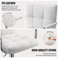 Bar Stools Set of 2, PU Leather Adjustable Barstools with Armrest, Counter Height Stool Chairs