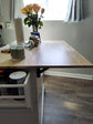 Kitchen Island with Storage Drop Leaf Spice Rack, Towel Rack Buffet Sideboard Rolling Cart