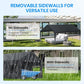 10x20ft Portable Garage Canopy Powder Coated Steel Frame, Heavy Duty, Roll-up Ventilated- Grey