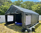 10x20ft Portable Garage Canopy Powder Coated Steel Frame, Heavy Duty, Roll-up Ventilated- Grey