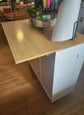 Rolling Kitchen Island On Wheels with Drop Leaf Countertop 2 Drawer Towel Rack and Spice Rack