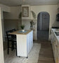 Rolling Kitchen Island On Wheels with Drop Leaf Countertop 2 Drawer Towel Rack and Spice Rack