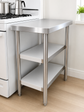 Stainless Steel Prep Table Work Table 24 x 34 Adjustable Height for Commercial Kitchen BBQ