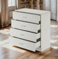 New 4 Drawer White Dresser for Bedroom, Small Chests of Drawers Modern Nightstand