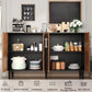 New 58” Coffee Bar Sideboard Buffet Cabinet Adjustable Shelf Storage