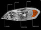 FOR 06-16 CHEVY IMPALA LIMITED CHROME HOUSING AMBER CORNER HEADLIGHT HEAD LAMPS
