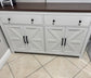 White Modern Buffet Cabinet – Versatile Spacious Sideboard for Kitchen, Dining & Living Room