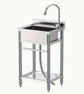 Handwash Sink Stainless Steel Utility Sink - Commercial Sink with Pull-Out Faucet