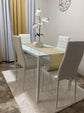 Dining Table Set Glass Dining Room Table Set for Small Spaces Kitchen Table and Chairs for 4