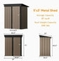 New Metal Outdoor Storage Shed 5FT x 3FT, Steel Utility Tool Shed Storage House with Door & Lock