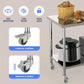 60" x 24" Two-Tier Stainless Steel Prep Table with Undershelf & Locking Casters