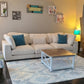 Square Farmhouse Coffee Table Vintage Look Center Table For Living Room