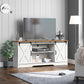 Farmhouse TV Stand for 65+ inch TV, White