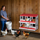 6 compartment Nesting Box for Chicken, Chicken Nest Box, Chicken Brooder Box with Chicken Perch
