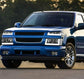 [LED DRL]FOR 04-12 CHEVY COLORADO GMC CANYON HEADLIGHT BUMPER LAMPS BLACK/CLEAR
