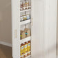 47" Kitchen Pantry Cabinet With Drawer, Storage Cabinet With Adjustable Shelves, White Buffet