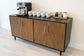 New 58” Coffee Bar Sideboard Buffet Cabinet Adjustable Shelf Storage
