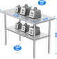 Stainless Steel Work Table Prep Table 24 x 48 Commercial Kitchen Restaurant with Adjustable Undershelf