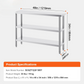 Stainless Steel Commercial Prep Table 14"x48" w/ Adjustable Undershelf For Restaurant