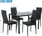 Dining Table Set Glass Dining Room Table Set for Small Spaces Kitchen Table and Chairs for 4
