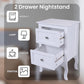NEW Set of 2 Night Table Side Table End table Nightstands, White