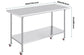 Stainless Steel Prep Table Work Table 30 x 60 with Casters NSF Adjustable Undershelf Commercial