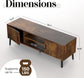 Mid-Century Modern 55" TV Stand with 2 Side Doors up to 65 Inch TV