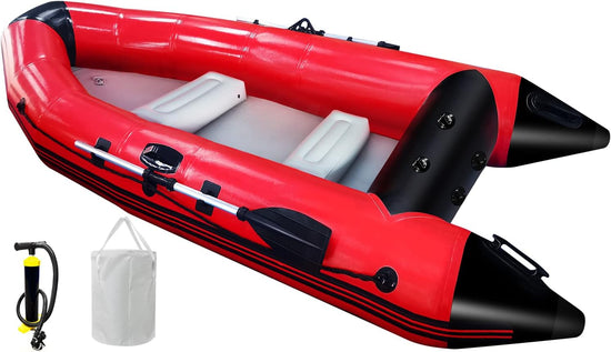 10ft Inflatable Dinghy Boat for Adults – 3-Person Fishing Kayak Raft with Oars, Air Pump & Carry Bag – Portable Sport Boat for Lake & River Use