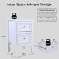 NEW Set of 2 Night Table Side Table End table Nightstands, White