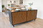 New 58” Coffee Bar Sideboard Buffet Cabinet Adjustable Shelf Storage