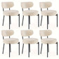 63" Modern Farmhouse Black Dining Table with 6 white chairs