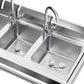 Heavy-Duty Commercial 3-Compartment Sink - Heavy-Duty 304 Stainless Steel Kitchen, Laundry, Restaurant Sink with Individual Drain Basins