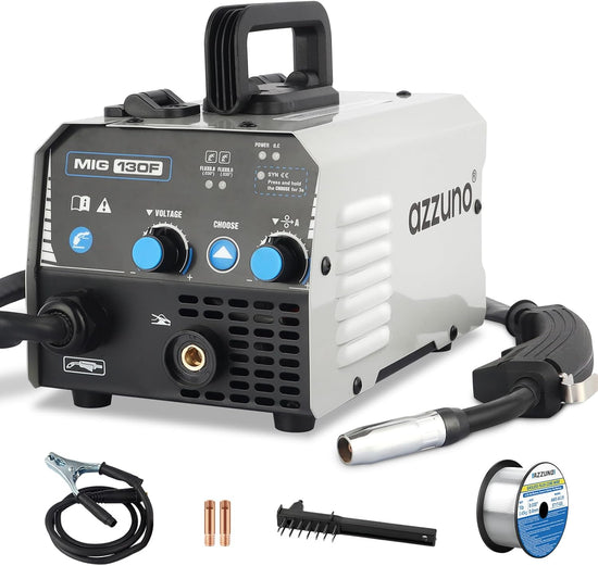 MIG Welder,Flux Core Welder Machine 110V 130Amp, Gasless MIG Welding Machine IGBT Inverter Welder Portable Wire Feed Welder (110V)